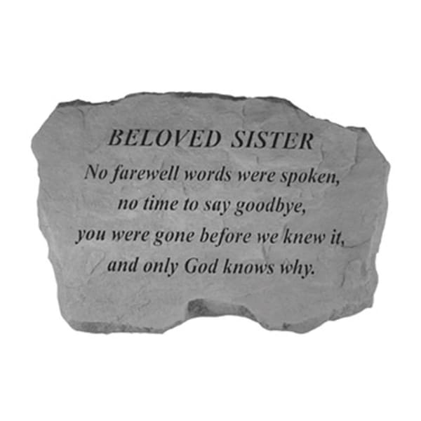 Kay Berry Beloved Sister-No Farewell Words Were Spoken, 16-in. x 10.5-in. x 1.5-in. KA313604 - main